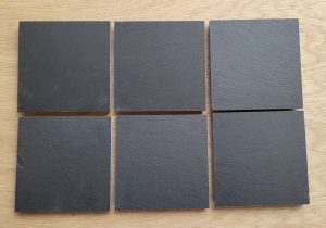 Lot de 6 Dessous de Verre en Ardoise Naturelle