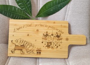Planchette Apéro en Bambou Chats
