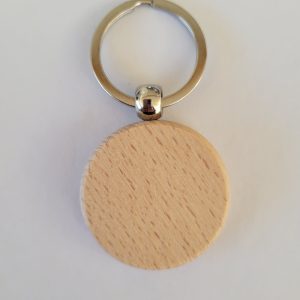 porte clés en bois rond personnalisé
