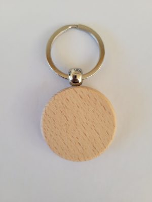 Porte_Clés_Rond_Vierge porte clés en bois rond personnalisé